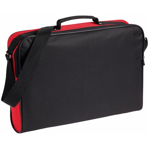 Сумка для документов Unit Metier, черная с синей отделкой 7594.44