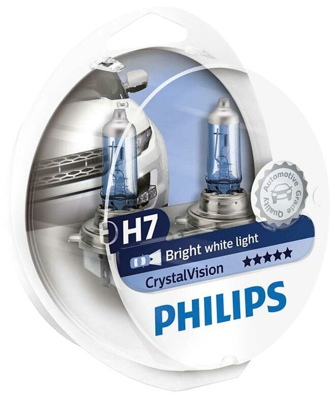  12V H7+W5W 55W PHILIPS Crystal Vision 2 . DUOBOX 12972CVSM