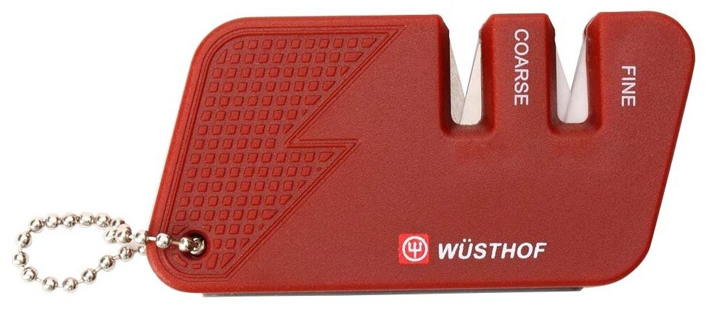 Точилка для ножей Wuesthof Sharpeners двухуровневая, карманная, красный