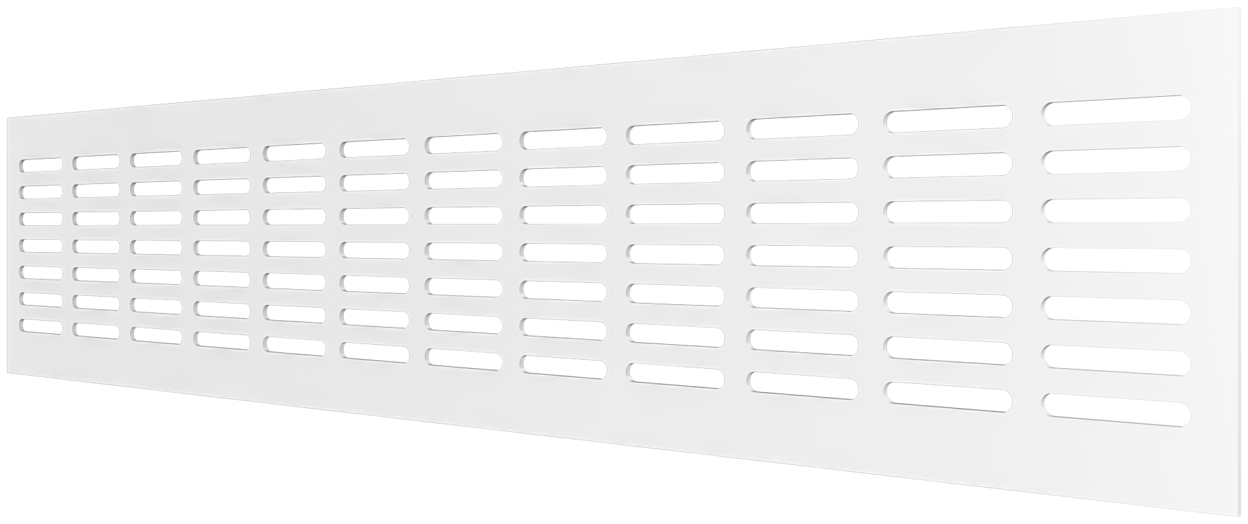 решетка вентиляционная ЭРА переточная 480x100мм алюминий белая - фото №1