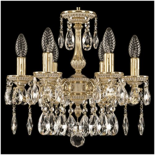 Люстра Bohemia Ivele Crystal 7501 75101/6/125 A GW, E14, 240 Вт, кол-во ламп: 6 шт., цвет: золотой