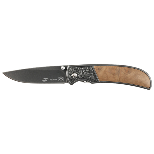 Нож складной STINGER FK-S055B коричневый