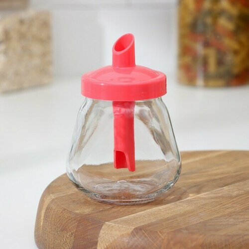 Сахарница стеклянная 260 мл с пластиковым дозатором 265₽