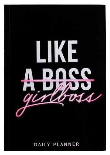 Блокнот ArtFox Like girlboss, А5, 80 листов 4640775, черный