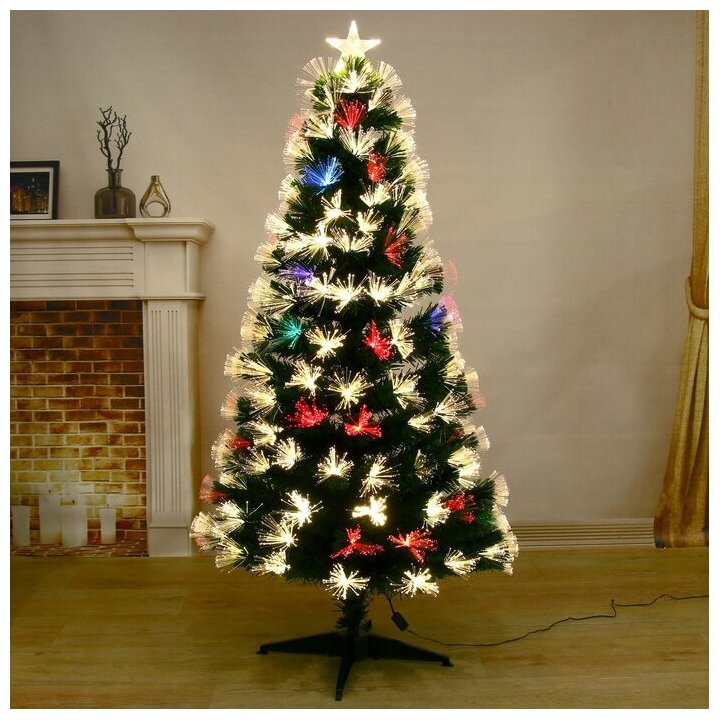 фото Ель искусственная Зимнее волшебство Фиброоптическая пучок