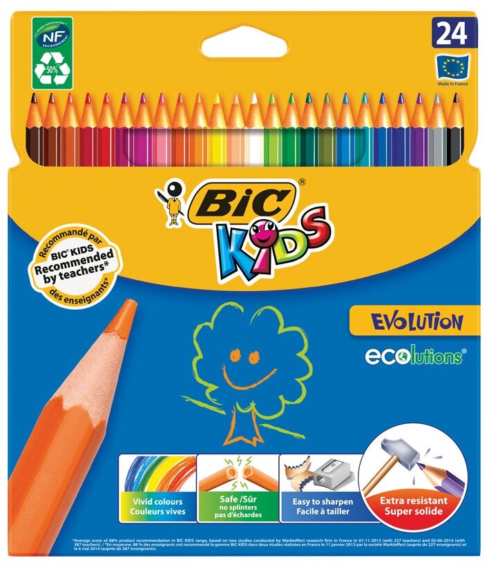 BIC Цветные карандаши Evolution 24 цвета (937515)