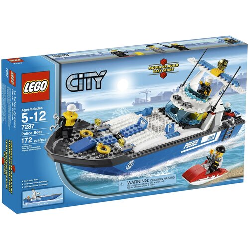 Конструктор LEGO City 7287 Полицейский катер, 172 дет. lego lego city конструктор центр города