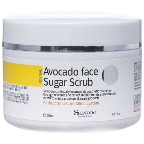 SKINDOM скраб для лица Avocado Face Sugar Scrub, 250 мл