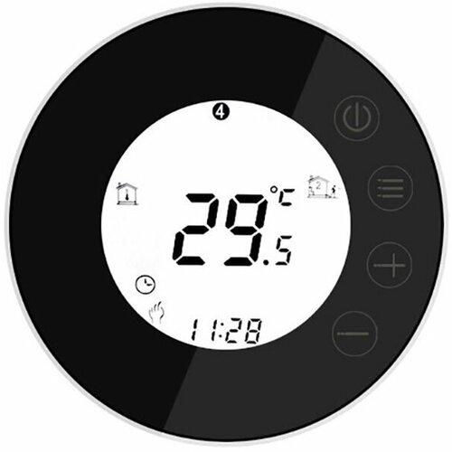 Терморегулятор программируемый с функцией умный дом (Работает с Алисой) Черный