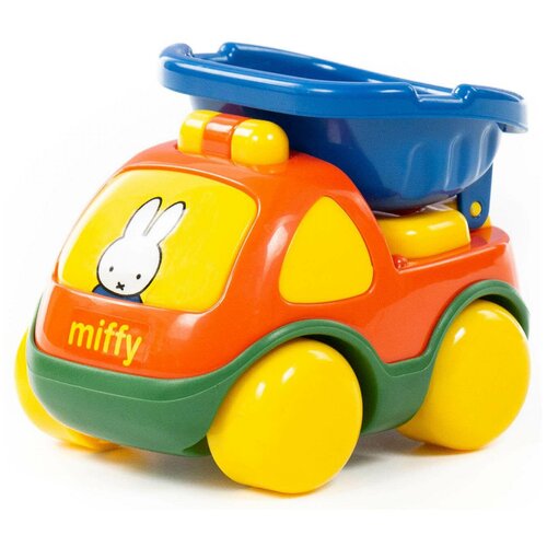 Грузовик Полесье Miffy №1 (77394), 12.4 см, оранжевый/желтый/зеленый машины полесье автомобиль бетоновоз престиж