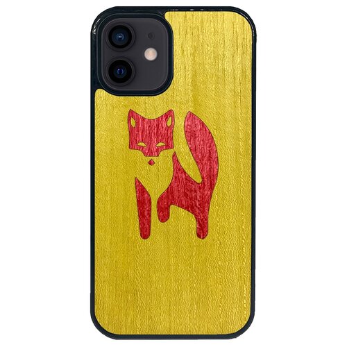фото Чехол timber&cases для apple iphone 12 mini, tpu, wild collection - хитрость леса/лиса (желтый - красный кото) timber & cases