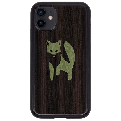 Чехол Timber&Cases для Apple iPhone 11 TPU WILD collection - Хитрость леса/Лиса (Эвкалипт - Зеленый Кото)