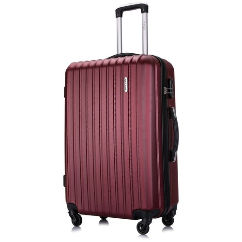 Чемодан L'case Krabi Krabi, 94 л, размер L, красный, бордовый умный чемодан l case krabi krabi 94 л размер l серый