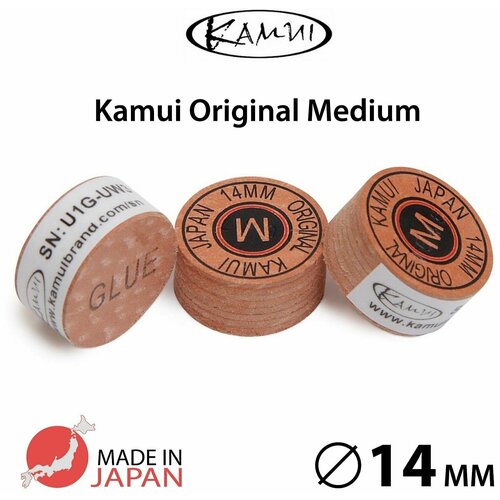 Наклейка для кия Камуи Ориджинал / Kamui Original 14мм Medium, 1 шт.