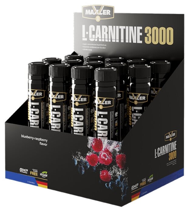 Maxler L-Carnitine 3000 - 14 амп 25 мл (Maxler) Черника-малина