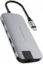 USB-концентратор HyperDrive HyperDrive Slim 8-in-1 USB-C Hub , разъемов: 8, space grey