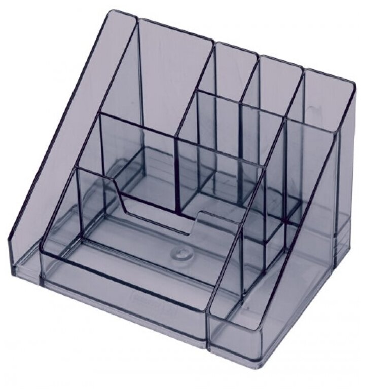 Подставка-органайзер "Каскад", 115*160*105 мм, 9 отделений, тонированная серая, ОР14