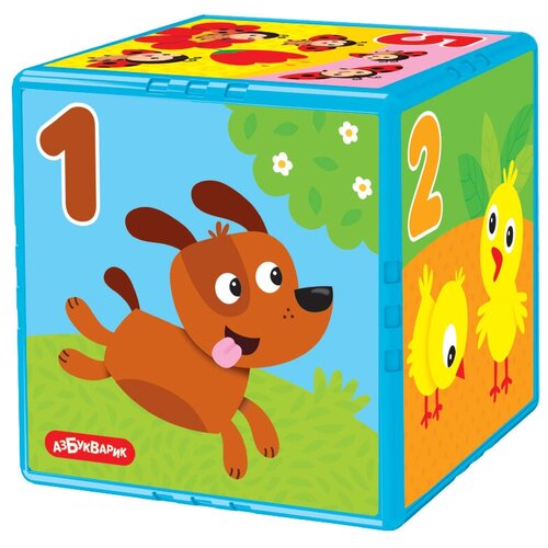 веселый зоопарк говорящий кубик Интерактивная развивающая игрушка Азбукварик Говорящий кубик. Веселый счет, разноцветный