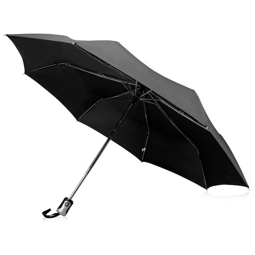 Мини-зонт автомат, 3 сложения, купол 98 см., 8 спиц, черный