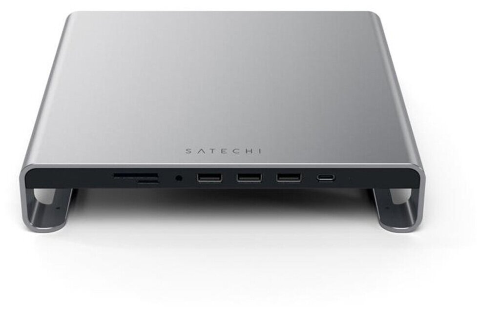 Satechi Type-C Aluminum iMac Stand with Built-in Usb-c Data, USB 3.0, Micro/SD Card - Space [st-amsh