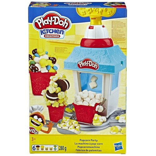 Масса для лепки Play-Doh Kitchen Creations Попкорн-вечеринка (E5110) 6 цв. масса для лепки play doh kitchen creation сырный сэндвич e7623 6 цв