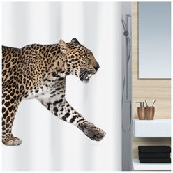 Штора для ванной Spirella Leopard 180x200 бежево-черный