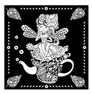 Картина-раскраска Origami Арт-терапия. Домашняя Фея 30*30 см. 2 шт.: бархат глиттер - фото №2