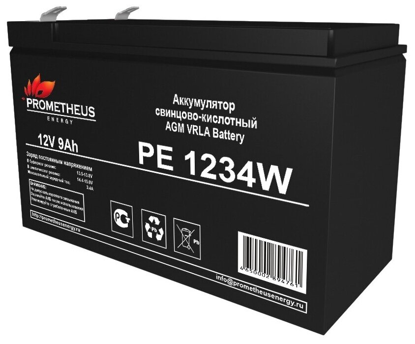 Аккумуляторная батарея Prometheus energy PE 1234W 9Ah 12V AGM