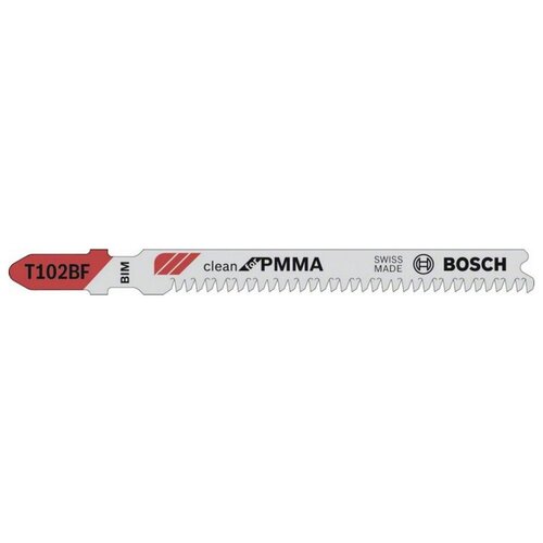 5 лобзиковых пилок T 102 BF CleanPMMA 2608636781 фоновый отражатель visico bf 601 с зажимом и фильтрами