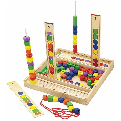 Развивающая игрушка Viga Логика 56182, разноцветный бусины монтессори математические 10 шт золотые бусины и разноцветные бусины бусины 1 10 с деревянной коробкой бусины для доски безопасност