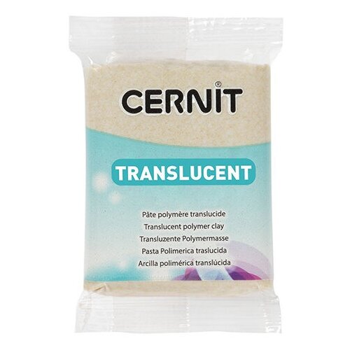 CE0920056 Пластика полимерная запекаемая 'Cernit 'TRANSLUCENT' прозрачный 56 гр. (050 золотой с блестками)