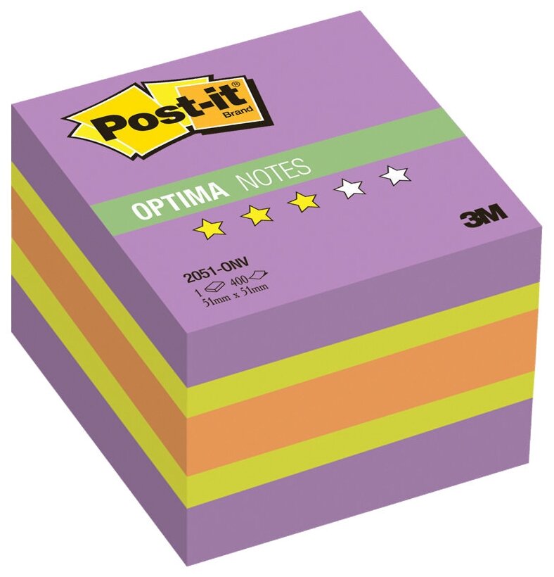  ( ) 3M Post-it Optima "", 51x51, 3  , 400  (2051-ONV)