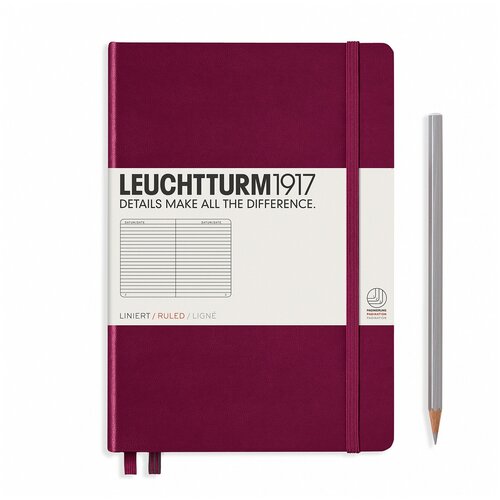 Записная книга Leuchtturm1917 359691 винный A5, 124 листа, красный