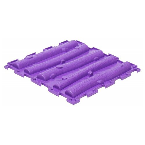 фото Коврик-пазл массажный ортодон лесенка жёсткая 1 сегмент, фиолетовый, 25х25 см, 1 элемент