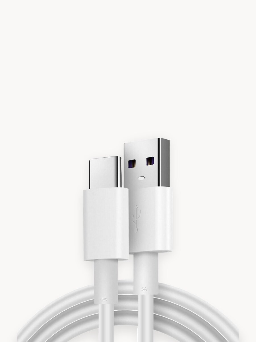 Кабель USB Type-C быстрая зарядка телефона и передача данных 2 метра, провод Type-C для Айфона и Андроид