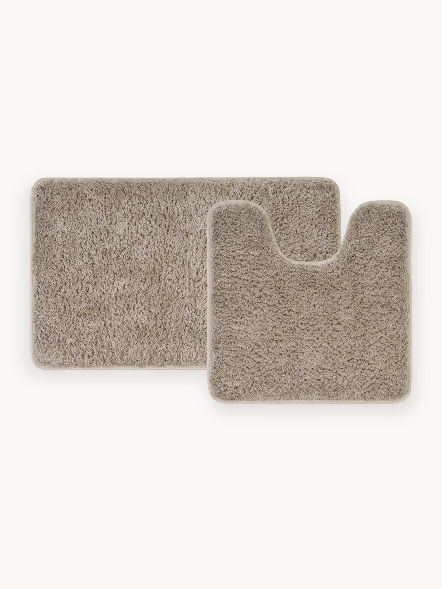 Набор ковриков для ванной комнаты IDDIS Base BSET07Mi13 50х80 + 50х50 микрофибра светло-коричневый,