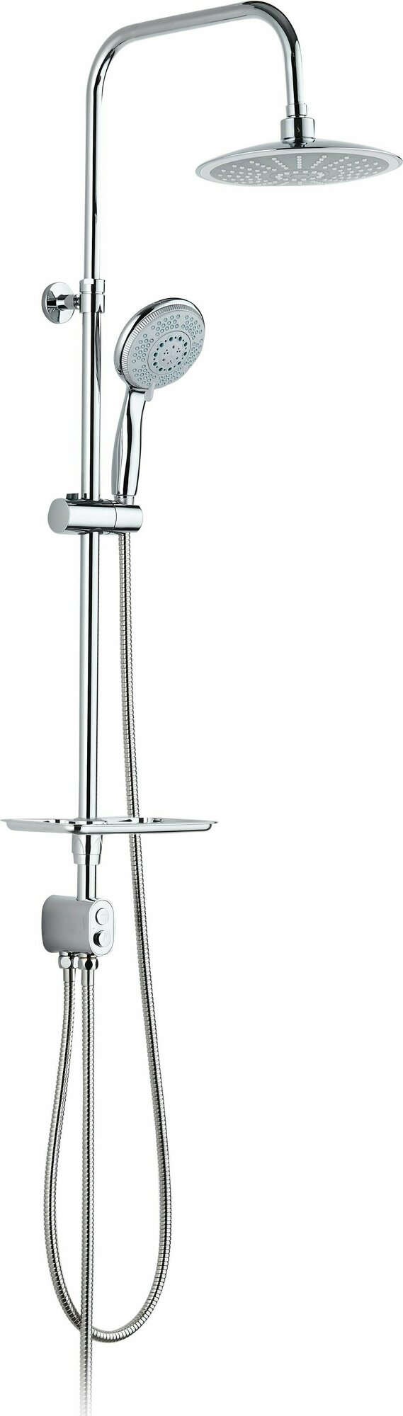 Душевая система ESKO ST1350 без смесителя телескопическая цвет - хром