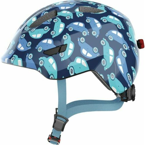 Велосипедный шлем детский Abus SMILEY 3.0 LED blue car S 672965