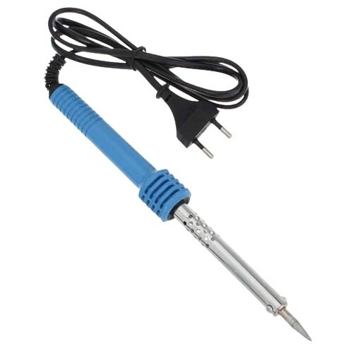фото Паяльник электрический с пластиковой рукояткой Soldering Iron WD-62, 60 Вт (синий)
