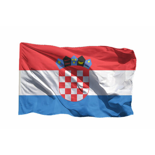 Флаг Хорватии на сетке, 70х105 см - для уличного флагштока флаг хорватии 70х105 см