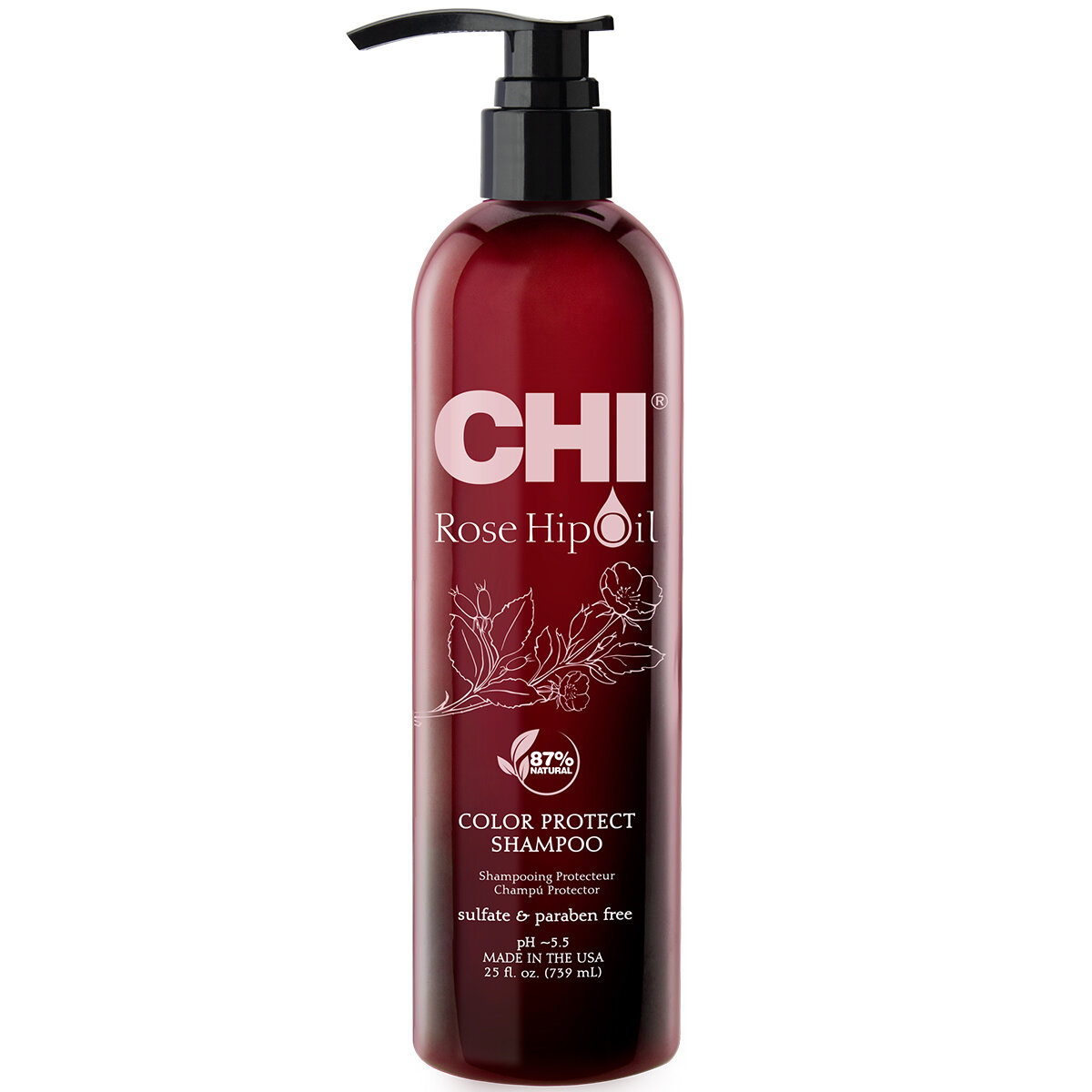 Шампунь для окрашенных волос Chi Rose Hip Oil Color Protecting Shampoo, 739 мл