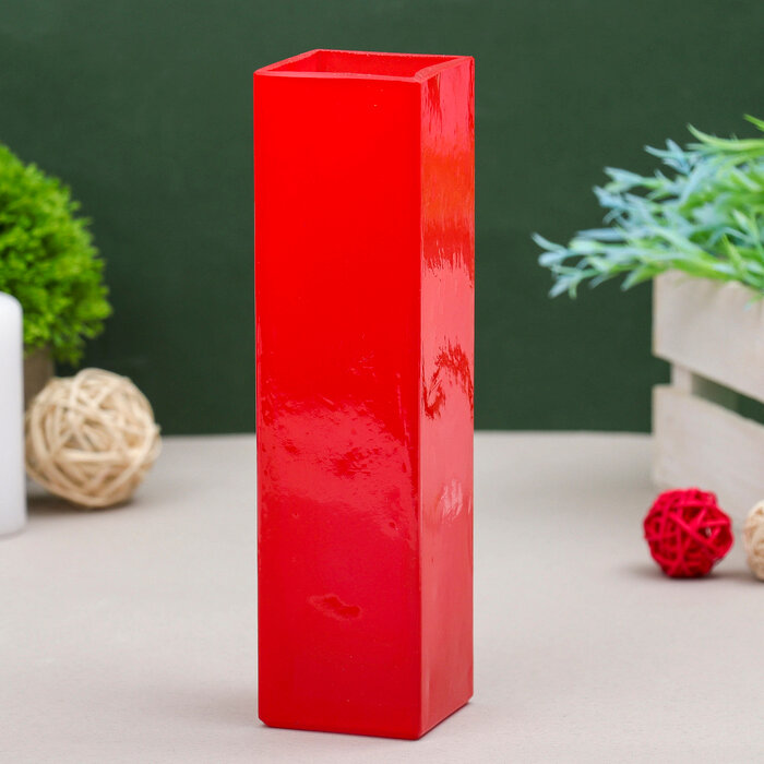 фото Evis Ваза "Пять вечеров" алая глянцевая, прямая 21х5,5х5,5 см, 0.33л