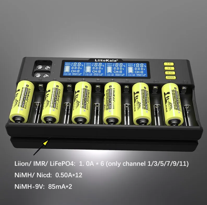 Зарядное устройство для аккумуляторных батареек LiitoKala Liitokala Lii-S12 + зарядка для авто — фото 9