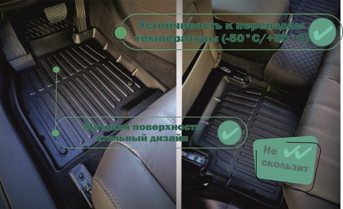 Коврики резиновые в салон 3D PREMIUM для Hyundai i40 (2011-2017)