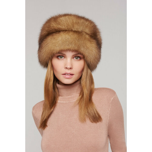 Шапка , размер 52/60, коричневый