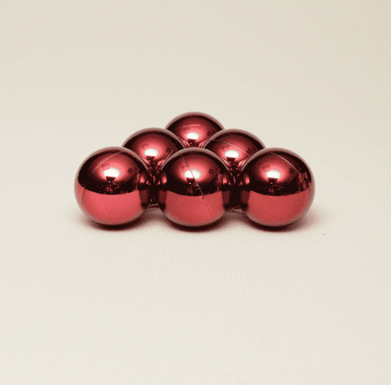 Набор шаров 6 см диаметр в наборе 6 шт глянцевые CHINA DANS