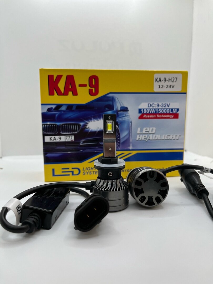Светодиодные led лампы KA9 H27 (088.081) 180W 15000LM с СТГ/с канбусом(обманкой)/с активным охлаждением 12/24V