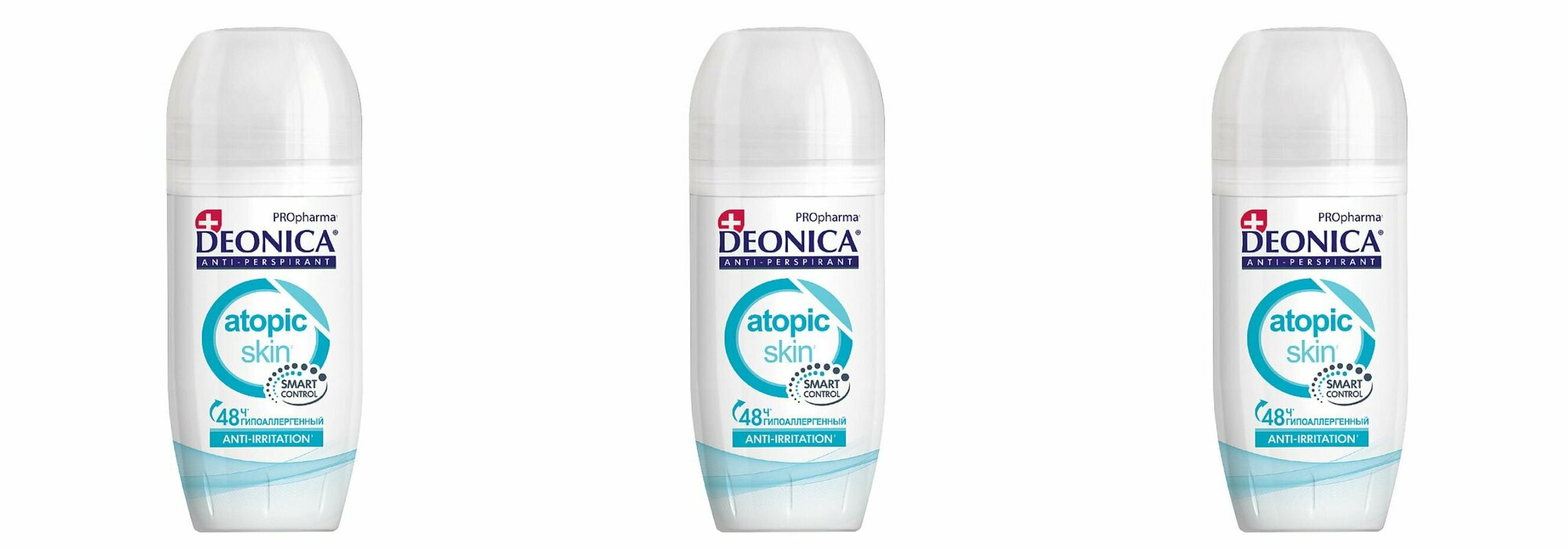 Deonica Антиперспирант ролик Propharma Atopic skin, 50 мл,3 шт