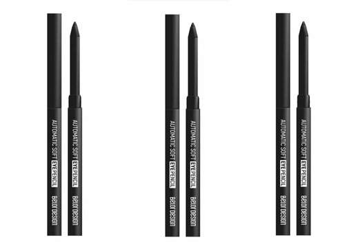 Карандаш для глаз Belor Design Automatic Soft eye pencil, тон 301 черный, механический, 3 шт, 15 гр.