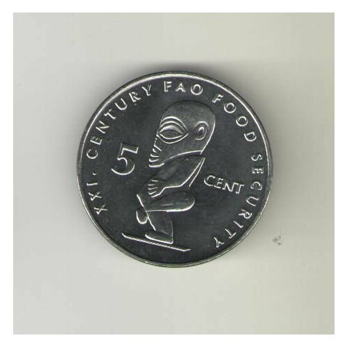 Монета Острова Кука 5 центов 2000 год. Елизавета II
